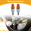 Motorcycle 2 x Screw M4x0.7 Fork Air Bleeder Valve Metal Orange