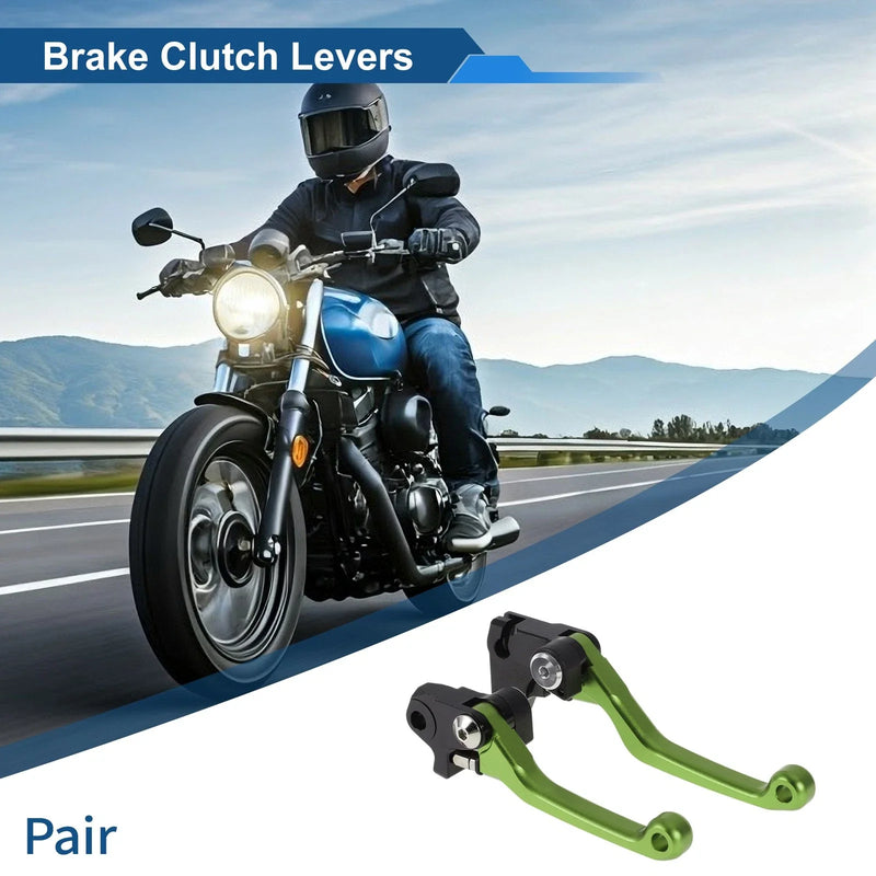 Yamaha WR250F Brake Clutch Levers / 2 x Short / Green (2017–2022)