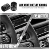 Honda Civic 4 x Aluminum Alloy Black Air Vent Outlet Knob Covers (2016-2021)