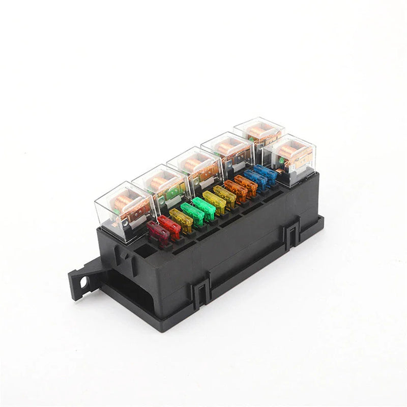 Universal Car - 12V 80A 11-Way Fuse Box with 6 Relays (No Year Specified)