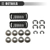 Chevrolet Silver Tone Black 1 x Door Hinge Bushing Kit