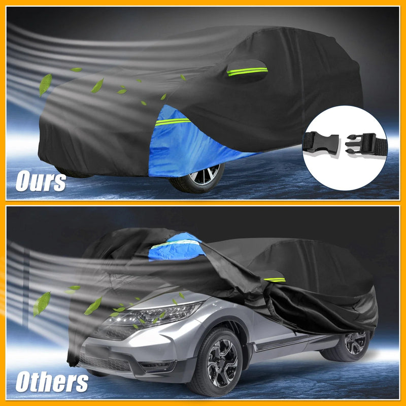 Honda CRV Waterproof Car Cover (210D Oxford Cloth, Black/Blue)