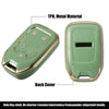 GMC Sierra 1500 with Keychain 5 Button Green Key Fob Cover Case