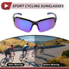 Goggles Motorcycle Riding Blue Lens Black Blue Frame Tri-acetal Cellulose PC