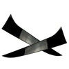 BMW X1 E84 Black 2 x Rear Window Side Spoiler Canard Splitter Trim (2009-2015)