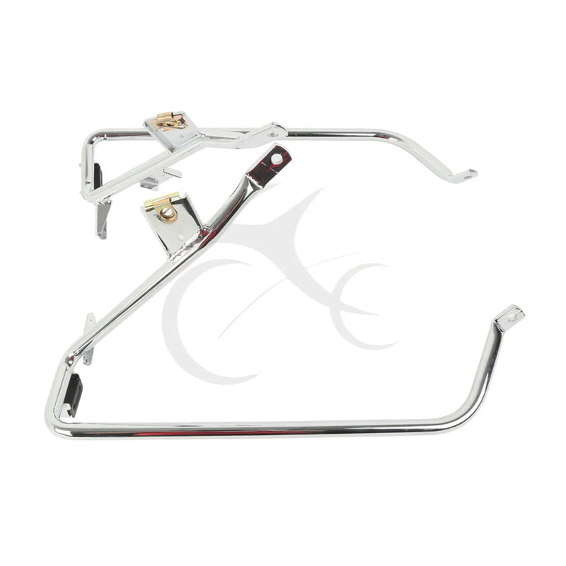 Harley Touring Chrome/Black Saddlebag Brackets (2009-2013)
