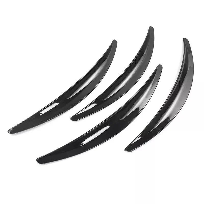 Car Fender Flares 4 x Glossy Black Wheel Eyebrow Arch Trim