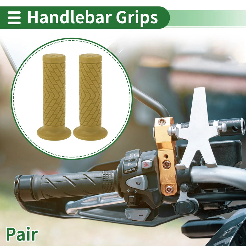 Motorcycle Handlebar Grips 7/8" 22mm Hand Grips TPU Yellow