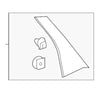 Honda Accord Left Rear Door Pillar Garnish (2018-2022)