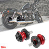 Motorcycle 2 x 10mm M10x1.5 Red Aluminum Swing Arm Spools Sliders Stand