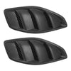 Jeep Wrangler Hood Side Air Vent Cover Bezels Trim Matte Black (2007-2018)