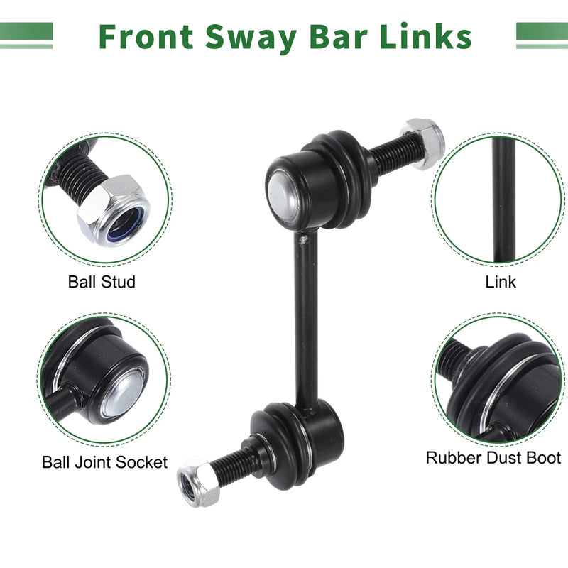 Ford Edge 8pcs Front Suspension Kit Tie Rod Ends with Boots (2007-2014)