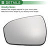 Ford Mondeo Left Side White Mirror Glass w/ Back Convex Heated (2014-2022)