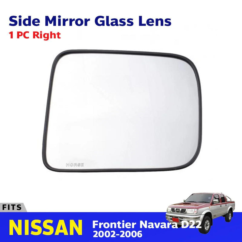 Nissan Frontier D22 Pickup 1998-04 Side Mirror Glass Lens RH Door Rear View