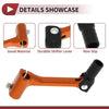 Bosuer Cheetah Orange Lever Black Head Folding Gear Shifter Lever