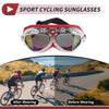 1 x Motorcycle Riding Goggles Colorful Lens Red Silver Tone Frame PC PU Sponge
