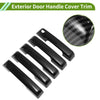 Ford Bronco Carbon Fiber Black Exterior Door Handle Cover Trim (21-25)