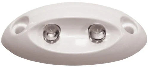 Boat / Caravan Real White LED 12V 2 LED Compact Cockpit Courtesy Lights