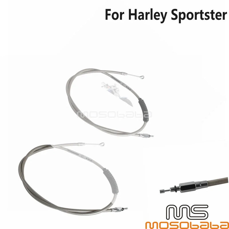 Harley Sportster XL883 XL1200 1.4M Stainless Clutch Cable (1996-2015)