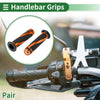 Motorcycle Hand Grips 7/8" 22mm Motorcycle Grips Rubber Black Orange