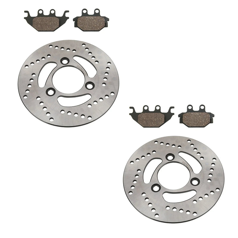 Kawasaki Brute Force 300 2 x Front Brake Rotors & Semi-Metal Pads (2012–2025)
