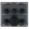 Marine Switch Panel 5 Gang with Dual USB Port & LED Indicators, Water Resistant