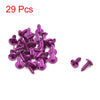 Universal Motorcycle Scooter 29 Pcs Round Cross Head Screws Bolts Purple