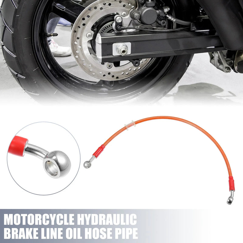Make Model Brake Line 50cm 10mm Motorcycle Hydraulic Oil Hose Pipe Orange