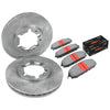 Patrol GU Y61 1997~15 2 Front Disc Rotors Slotted + Drilled + 4x4 Brake Pads