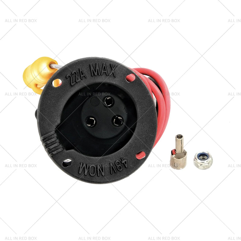 Club Car DS 48V Golf Car Charger Receptacle & Fuse Assembly (2000-Up)