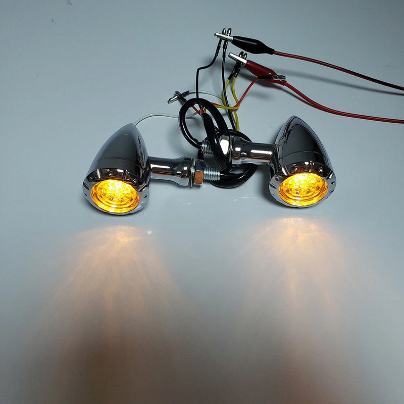 Harley Motorcycle LED Red/Amber Brake Blinker Tail Lights
