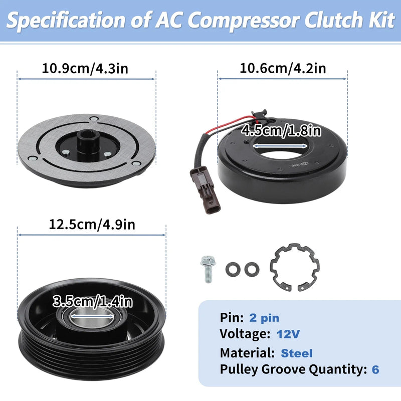 Chevrolet Equinox GMC Terrain AC Compressor Clutch 3.6L