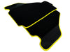 Ferrari F430 with Carbon Fiber & Yellow Trim Black Floor Mats (2004-2009)