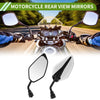 M10 Motorcycle Rear View Mirrors / 1 Set / Leaf Shape White Iron Plastic
