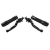 Kawasaki Ninja 650R Black Extendable Brake Clutch Lever Grip Set (2006-2011)