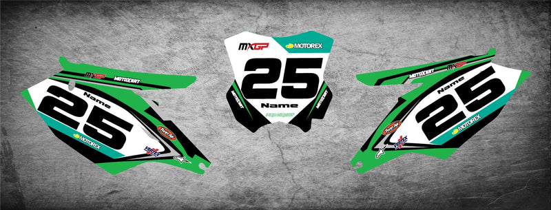 Kawasaki KXF 450 Custom Graphics Number Plates (2016-2018)