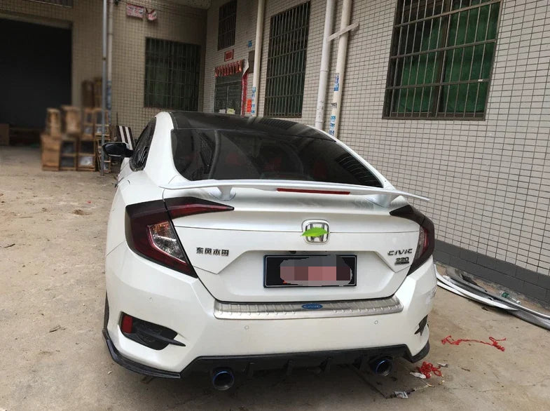 Honda Civic Sedan 2016-2021 Pearl White Universal Spoiler Wing