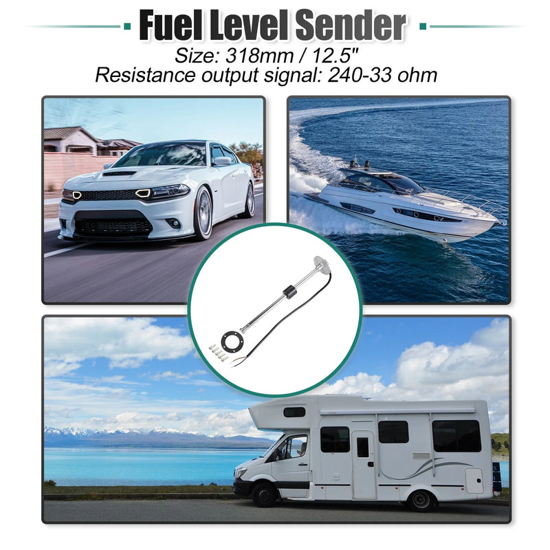 Make Model 12.5" Fuel Sending Unit Marine Gas Water Level Gauge Sensor