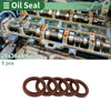 Make Model Oil Seal Rotary Shaft Seal FKM Rubber 28x36x4.5mm Brown 5 Pcs