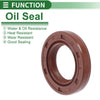 Oil Seal 17x28x5mm Rotary Shaft Seal FKM Rubber Brown 5 Pcs