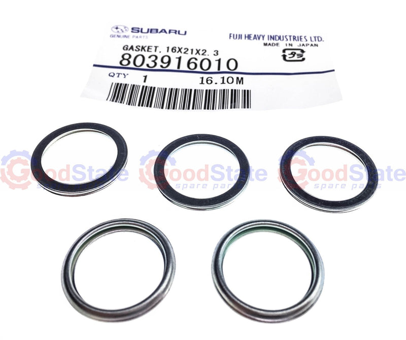 Subaru Sump Plug Washers SET OF 5 803916010