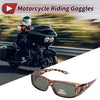 1 x Motorcycle Riding Goggles Dark Green Lens Light Black Brown Frame