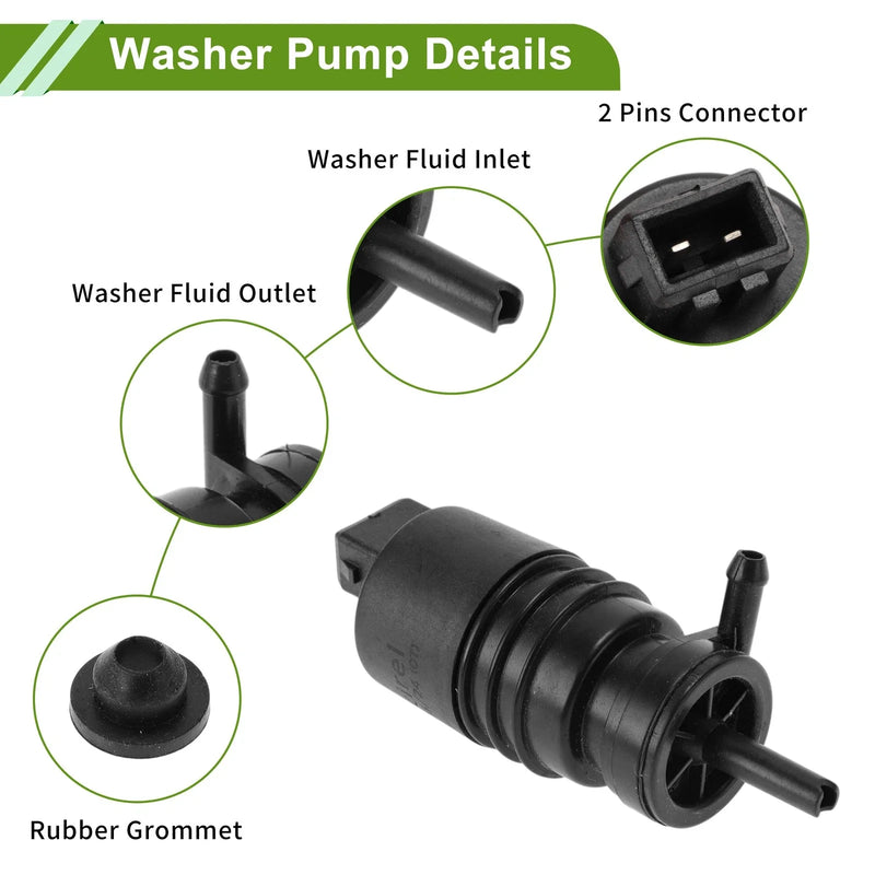 ALFA ROMEO 4C Windshield Washer Pump with Grommet OEM (2015-2020)