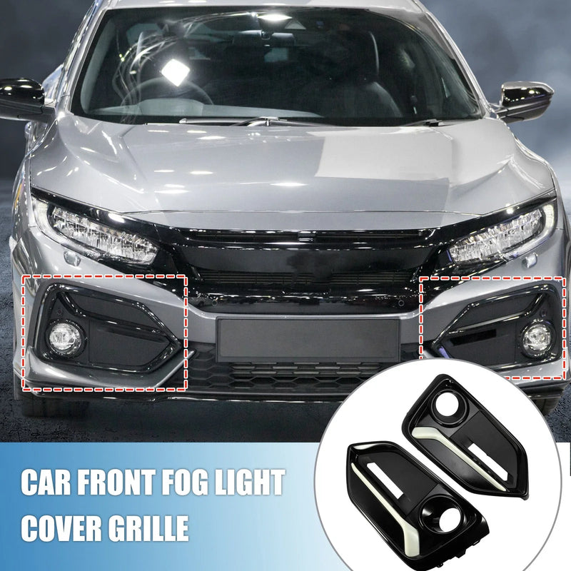 Honda Civic Front Left Right Side Fog Light Grille Cover Trim 2 x (2020-2021)