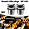 LMK 2 x LMK20UU 20mm IDx32x42 Flange Linear Ball Bearings