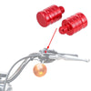 Universal 2 x M8x1.25 Motorcycle Left Side Mirror Hole Plug Cap Screws Red