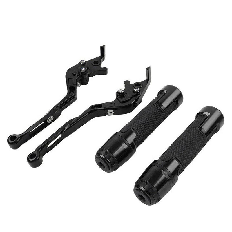 Suzuki GSXR750 Black Extendable Brake Clutch Levers & Grips