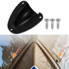 Pair 2.91x2.64 Marine Transducer Cap Clam Shell Vent Wire Cover Black