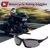 Motorcycle Riding Goggles Grey Lens Black Frame Cycling Sunglasses