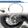 Motorcycle 70cm Motorcycle Brake Clutch Oil Hose Line Silver Tone